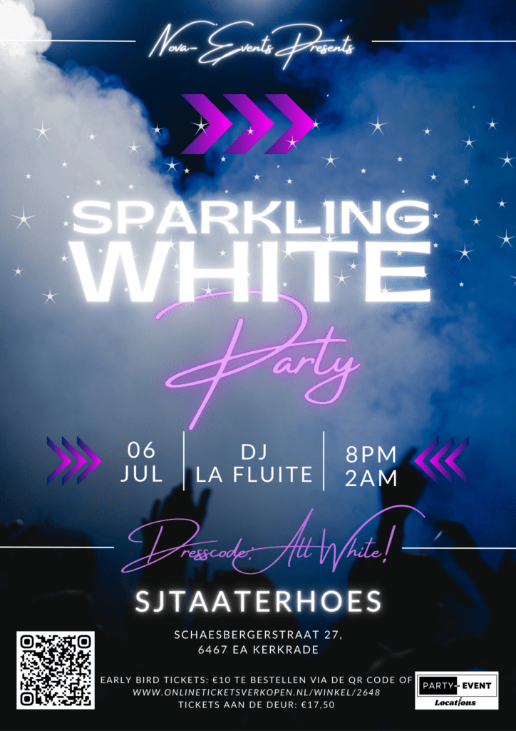 Sjtaaterhoes sparkling white party by Nova-Events